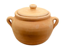 Load image into Gallery viewer, Cooking Clay pot, handmade Pottery cookware pan with lid, Natural Unglazed Earthenware pot, cooking Casserole, Terracotta Mud Roaster with handles
