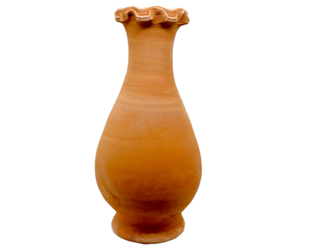 Clay Vase - Handmade Terracotta Vase, Farmhouse Pottery Vase, ceramic Vase for Décor, Rustic Centerpiece